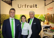 Mark Vernooij, Danielle Rouwen en Jan Vernooij van Urfruit, dit jaar voor het eerst met een eigen stand op de beurs